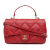 Chanel AB Chanel Red Lambskin Leather Leather Small Lambskin Easy Carry Flap Italy