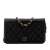 Chanel B Chanel Black Lambskin Leather Leather Quilted Lambskin CC Full Single Flap France