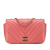 Chanel B Chanel Pink Calf Leather Mini Chevron skin Statement Flap France