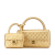 Chanel B Chanel Gold Lambskin Leather Leather Lambskin Parent Child Kelly Set Top Handle Bag France