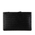 Bottega Veneta AB Bottega Veneta Black Calf Leather Large Intrecciato Clutch Italy