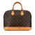 Louis Vuitton B Louis Vuitton Brown Monogram Canvas Canvas Monogram Alma PM France