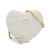 Christian Dior AB Dior White Ivory Calf Leather DiorAmour Caro Heart Pouch with Chain Italy