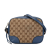 Gucci B Gucci Brown Beige with Blue Canvas Fabric GG Bree Crossbody Italy