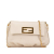 Fendi B Fendi Brown Light Beige Calf Leather Fendista Pochette Crossbody Italy