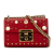 Gucci AB Gucci Red Calf Leather Small Pearl Studded Padlock Crossbody Italy