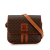 Celine B Celine Brown Coated Canvas Fabric Macadam Crossbody Italy