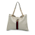 Gucci B Gucci White Calf Leather Large Web Rajah Tote Italy