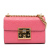 Gucci B Gucci Pink Calf Leather Small Guccissima Padlock Crossbody Bag Italy