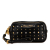 Miu Miu B Miu Miu Black Nappa Leather Leather Studded Nappa Double Zip Pouch Turkey