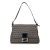 Fendi B Fendi Brown Beige Canvas Fabric Zucchino Mamma Forever Italy