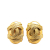 Chanel B Chanel Gold Gold Plated Metal CC Oval Clip On Earrings France