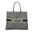 Christian Dior AB Dior Black Canvas Fabric Large Houndstooth Book Tote Italy