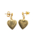 Louis Vuitton B Louis Vuitton Gold Brass Metal And Resin Pomme D'Amour Lock Me Heart Drop Push Back Earrings Italy