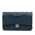 Chanel B Chanel Blue Dark Blue Lambskin Leather Leather Medium Classic Lambskin Double Flap France