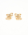 Chanel Coco Mark Ribbon Rhinestone Earrings