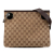 Gucci B Gucci Brown Beige Canvas Fabric GG Eclipse Crossbody Italy