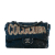 Chanel B Chanel Blue Dark Blue Mesh Fabric Paris-Cuba Medium Sequin Coco Cuba Flap Italy