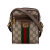 Gucci AB Gucci Brown Beige Coated Canvas Fabric Mini GG Supreme Ophidia Crossbody Italy