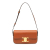 Celine B Celine Brown Calf Leather Triomphe Claude Shoulder Bag Italy