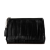 Saint Laurent AB Saint Laurent Black Calf Leather Joulie Fringe Clutch Italy