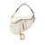 Christian Dior B Dior White Calf Leather Mini Saddle Italy