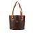 Celine B Celine Brown Coated Canvas Fabric Macadam Tote Italy