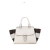 Burberry B Burberry White with Black Calf Leather Mega Check Trimmed Harcourt Satchel China