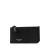 Saint Laurent AB Saint Laurent Black Calf Leather Fragments Zippered Card Case Italy