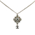 Chanel B Chanel Silver Brass Metal Palladium Plated CC Crystal Pendant Necklace France