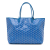 Goyard AB Goyard Blue Coated Canvas Fabric Goyardine Saint Louis PM France