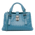 Bottega Veneta B Bottega Veneta Blue Nappa Leather Leather Mini Nappa Intrecciato Roma Satchel Italy