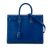 Saint Laurent B Saint Laurent Blue Calf Leather Small Sac De Jour Satchel Italy