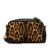 Saint Laurent AB Saint Laurent Brown Canvas Fabric Mini Leopard Print Lou Camera Bag Italy