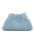 Bottega Veneta AB Bottega Veneta Blue Light Blue Lambskin Leather Leather Intrecciato The Mini Pouch Italy