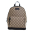 Gucci AB Gucci Brown Beige with Black Coated Canvas Fabric Small GG Supreme Eden Day Backpack Italy