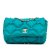 Chanel B Chanel Blue Turquoise Calf Leather Small Iridescent skin Chesterfield Flap Italy