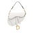 Christian Dior B Dior White Calf Leather Mini Saddle Italy