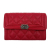 Chanel Boy Matelassè Caviar Leather Folding Wallet Cherry Red