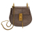 Chloé Drew Chain Small Leather Flap Crossbody Metallic