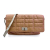 Chanel Mademoiselle Lock Chocolate bar Nylon Flap Shoulder Bag Beige pink