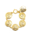 Chanel B Chanel Gold Gold Plated Metal Rue Cambon CC Medallion Link Bracelet France