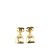 Chanel AB Chanel Gold Gold Plated Metal CC Swing Clip On Earrings France