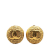 Chanel B Chanel Gold Gold Plated Metal CC Clip On Earrings France