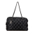 Chanel B Chanel Black Nylon Fabric Tweed on Stitch Bubble Shoulder Bag Italy