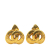 Chanel B Chanel Gold Gold Plated Metal CC Heart Clip On Earrings France