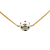 Chanel AB Chanel Gold Gold Plated Metal Enamel CC Socker Ball Pendant Necklace France