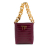 Tom Ford AB Tom Ford Purple Calf Leather Mini Croc-Embossed Chain Bucket Bag Italy