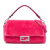 Fendi AB Fendi Pink Fur Natural Material Shearling Baguette Satchel Italy