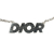 Christian Dior B Dior Silver SV925 / Sterling Silver Metal Homme Logo Pendant Necklace France